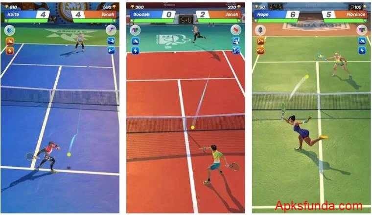 Features of Tennis Clash Game