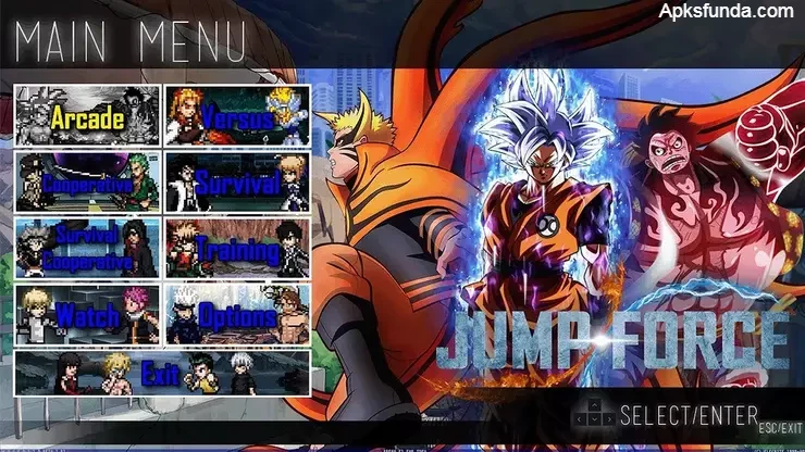 Game Overview of Jump force Mugen APK