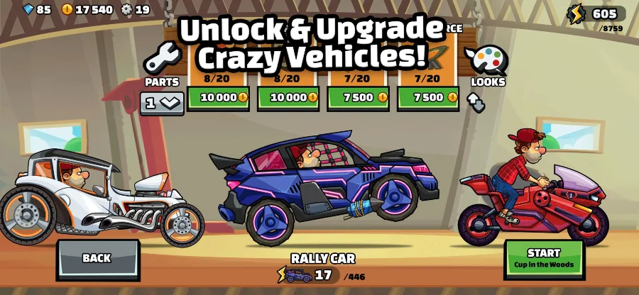 Unlock & Upgrade Crazy Vehicles